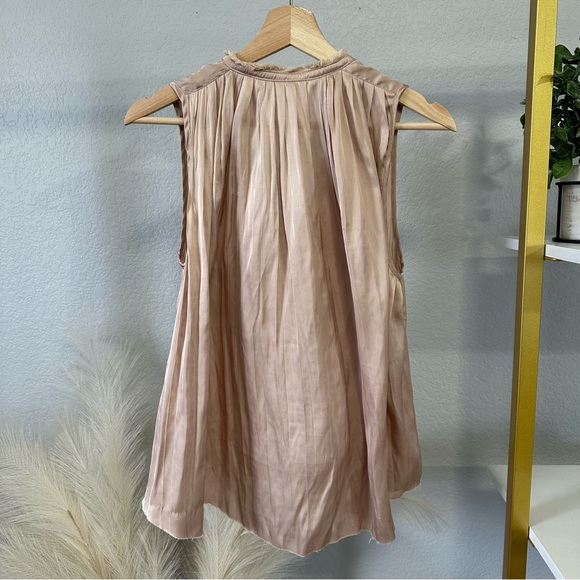 Ulla Johnson Satin V-neck Sleeveless Top - Picture 5 of 9